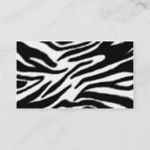 Zebra-Druck/rosa Mode-Visitenkarte Visitenkarte (Rückseite)