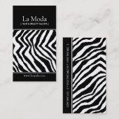 Zebra-Druck-Salon-Visitenkarten Visitenkarte (Vorne/Hinten)