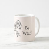 Zebra-Druck-Schleife Sei wild Kaffeetasse (VorderseiteRechts)