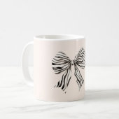 Zebra-Druck-Schleife Sei wild Kaffeetasse (Vorderseite Links)
