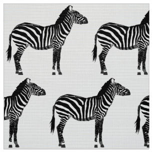 Zebra-Druck - Schwarzweiss Stoff