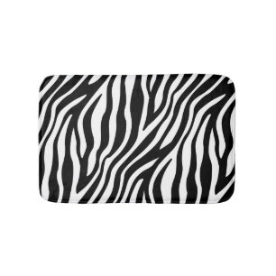 Zebra-Druck-Schwarzweiss-Streifen-Muster Badematte