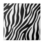 Zebra-Druck-Schwarzweiss-Streifen-Muster Fliese (Vorderseite)