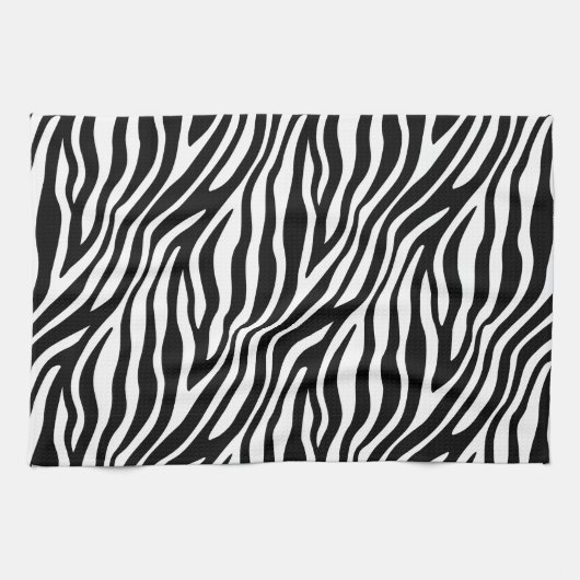 Zebra-Druck-Schwarzweiss-Streifen-Muster Handtuch (Horizontal)