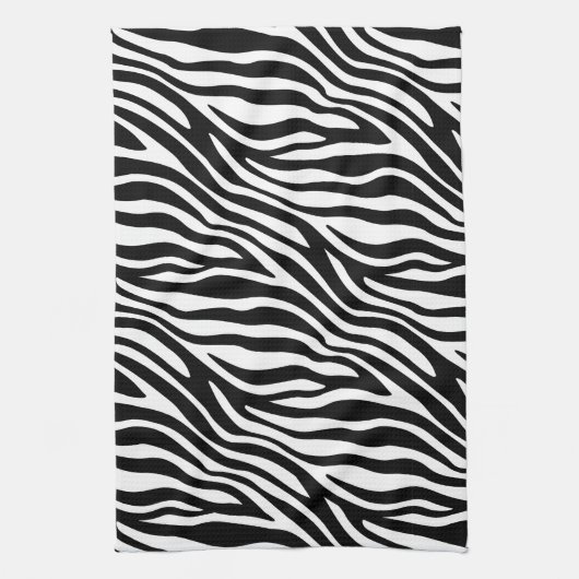 Zebra-Druck-Schwarzweiss-Streifen-Muster Handtuch (Vertikal)