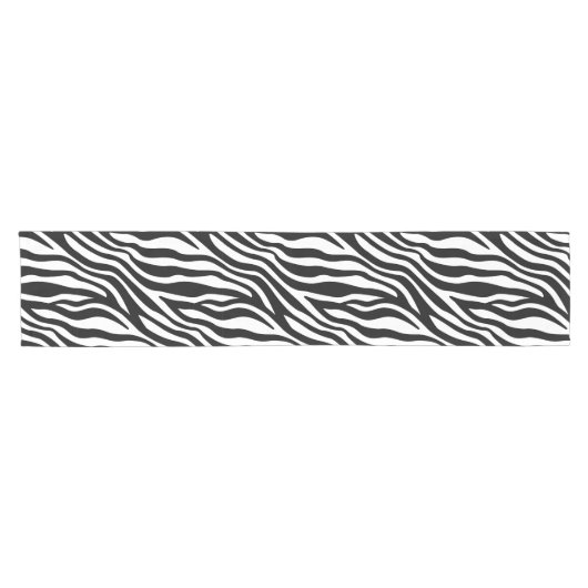 Zebra-Druck-Schwarzweiss-Streifen-Muster Kurzer Tischläufer (Horizontal)