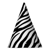 Zebra-Druck-Schwarzweiss-Streifen-Muster Partyhütchen (Rechts)