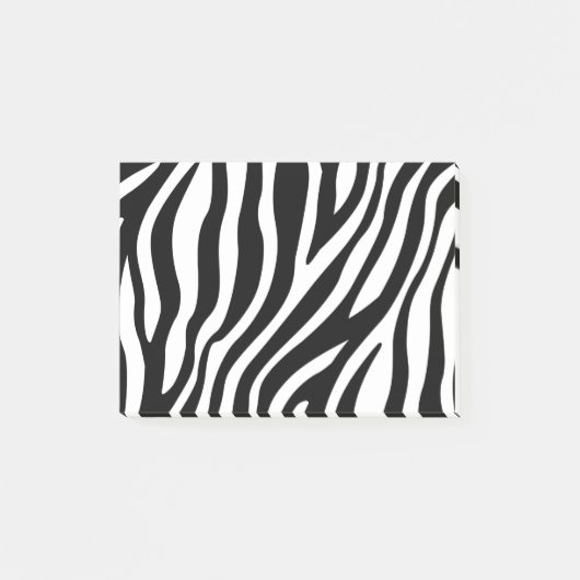 Zebra-Druck-Schwarzweiss-Streifen-Muster Post-it Klebezettel (Vorderseite)