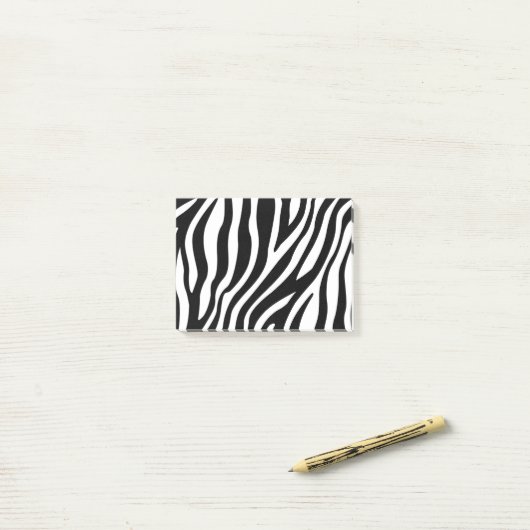 Zebra-Druck-Schwarzweiss-Streifen-Muster Post-it Klebezettel (Auf Schreibtisch)