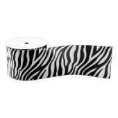 Zebra-Druck-Schwarzweiss-Streifen-Muster Ripsband (Spule)