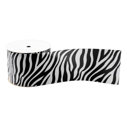 Zebra-Druck-Schwarzweiss-Streifen-Muster Ripsband (Spule)