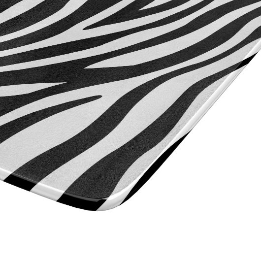 Zebra-Druck-Schwarzweiss-Streifen-Muster Schneidebrett (Ecke)