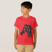 Zebra-Druck-Schwarzweiss-Streifen T-Shirt (Vorne ganz)