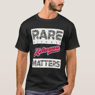 Zebra-Druck Seltene Krankheiten Bewusstseinsangele T-Shirt