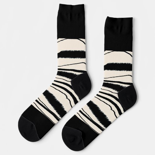 Zebra Druck Socken (Linkes Detail)