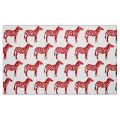 Zebra-Druck - tiefrot und weiß Stoff (Fat Quarter (45,7 x 55,9 cm))