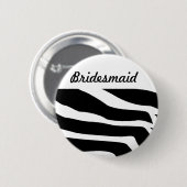 Zebra-Druck-Tier Button (Vorne & Hinten)