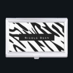 Zebra-Druck-TierGlamour-Geschäfts-Kartenhalter Visitenkarten Etui<br><div class="desc">Zebra-Druck-TierGlamour-Geschäfts-Kartenhalter. Fertigen Sie mit jedem möglichem Text besonders an oder verlassen Sie ihn zu löschen.</div>