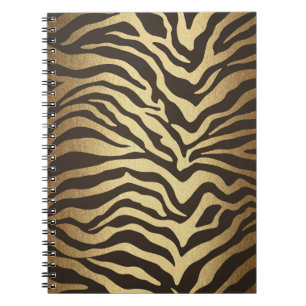 Zebra Druck Tierhaut Druck Moderne Glamour Gold Notizblock