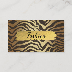 Zebra Druck Tierhaut Glamour Modern Visitenkarte