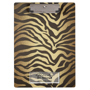 Zebra Druck Tierhäute Haut Moderner Glamour Klemmbrett