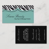 Zebra-Druck-Tiermuster-Visitenkarte Visitenkarte (Vorne/Hinten)