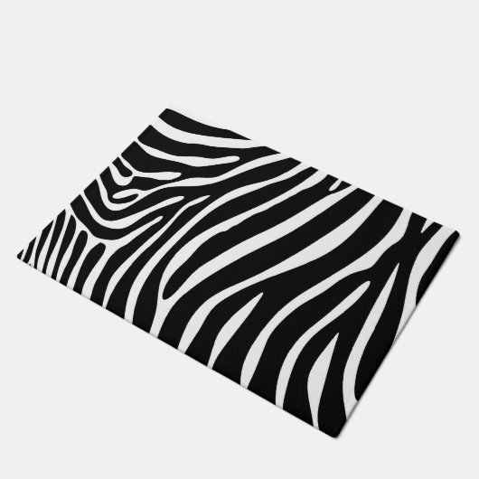 Zebra-Druck-Tür-Matte Fußmatte (Schrägansicht)