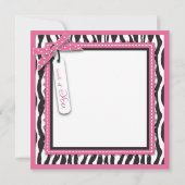 Zebra-Druck u. kleiner Kuchen danken Ihnen Dankeskarte (Rückseite)