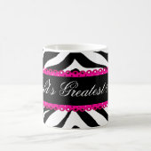 Zebra-Druck u. Spitze der Welt bestster die Mama Kaffeetasse (Mittel)