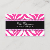 Zebra-Druck u. Spitze elegant Visitenkarte (Vorderseite)