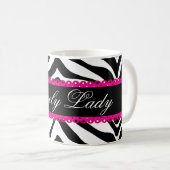 Zebra-Druck und Spitze Kaffeetasse (VorderseiteRechts)