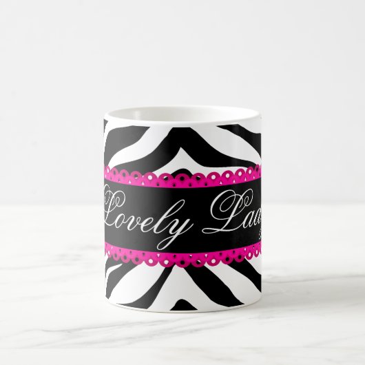 Zebra-Druck und Spitze Kaffeetasse (Mittel)