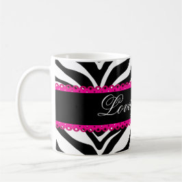 Zebra-Druck und Spitze Kaffeetasse