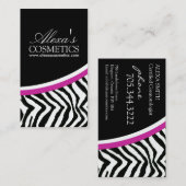 Zebra-Druck {vertikal}:: Visitenkarte (Vorne/Hinten)