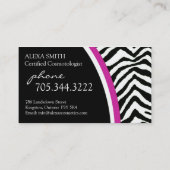 Zebra-Druck {vertikal}:: Visitenkarte (Rückseite)