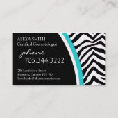 Zebra-Druck {vertikal}:: Visitenkarte (Rückseite)