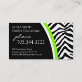 Zebra-Druck {vertikal}:: Visitenkarte (Rückseite)