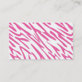 Zebra-Druck Visitenkarte (Rückseite)