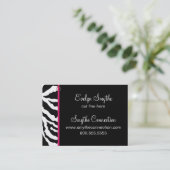 Zebra-Druck-Visitenkarte-Schablone Visitenkarte (Stehend Vorderseite)