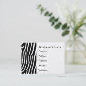 Zebra-Druck-Visitenkarte Visitenkarte (Stehend Vorderseite)