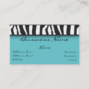 Zebra-Druck-Visitenkarte Visitenkarte