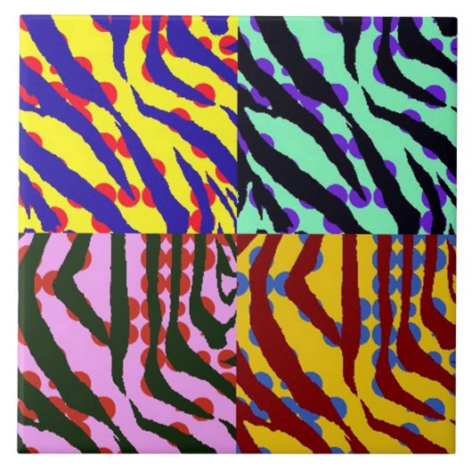 Zebra-Druck-Zuhause-Fliese Fliese (Vorderseite)