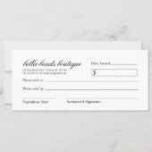 ZEBRA DRUCKGESCHENKE-BESCHEINIGUNG (Rückseite)