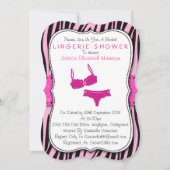 Zebra Druckhalterung Fingerabdruckdusche schwarz-r Einladung (Vorderseite)