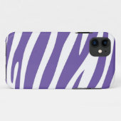 Zebra-Druckhaut (Violett, weiß) Case-Mate iPhone Hülle (Rückseite (Horizontal))