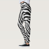 Zebra druckt schwarz-weiße Yogahose Leggings (Links)