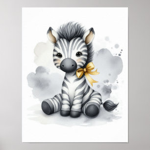 Zebra-Dschungel-Kinderzimmer-Wandkunst Poster
