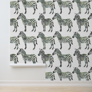 Zebra Dschungel Serengeti Afrika Safari Muster Tapete