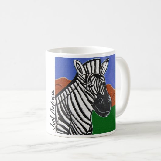 Zebra durch Joel Anderson Kaffeetasse (VorderseiteRechts)