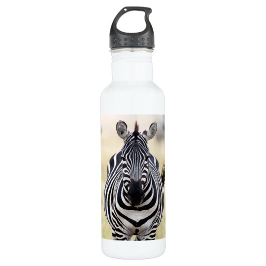 Zebra Edelstahlflasche (Vorderseite)